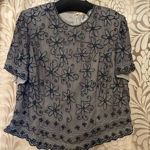 Adrianna Pappell Formal Evening wear jeweled top. Beautiful